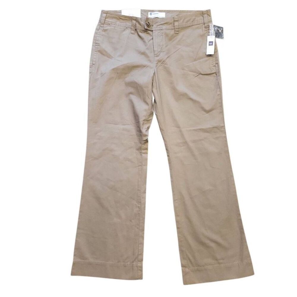NWT Vintage Y2K GAP Pants Women's 12 Tan Favorite Khaki Chino Low Rise Relaxed